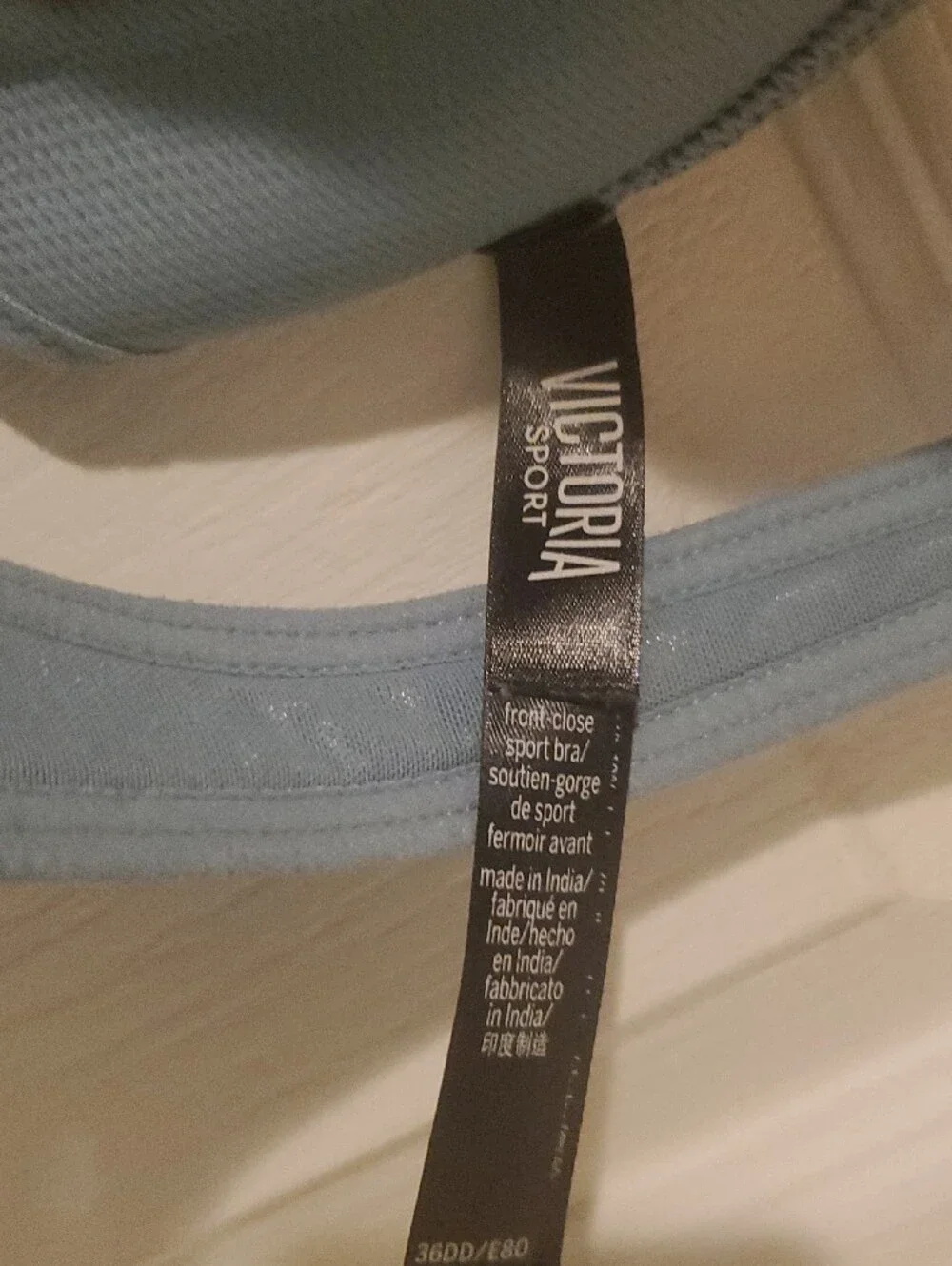 Victoria's SecretSport Front-Zip Medium Support Sports Bra in Dusty Blue